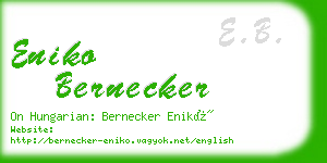 eniko bernecker business card